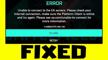 Battlefield 2042 Error FIX "Unable to Connect to EA Servers"