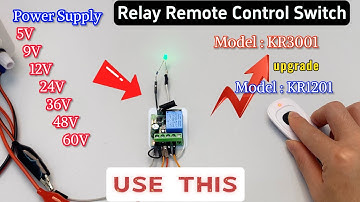 Relay remote control switch 5V 9V 12V 24V 36V 48V 60V RF KR3001 Based on KR1201 upgrade by QIACHIP