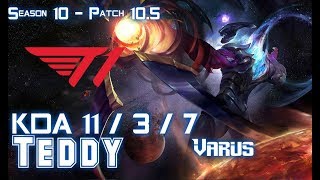 T1 Teddy VARUS vs KALISTA ADC - Patch 10.5 KR Ranked