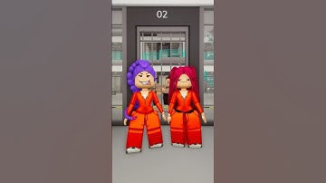 Rumi and Mira escaped prison doing the chanel dance #roblox #shorts
