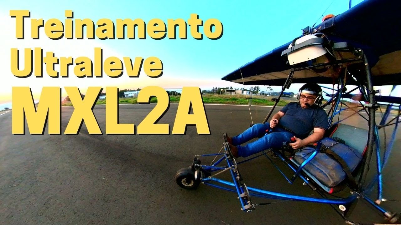 Treinamento decolagem e pouso Ultraleve MXL2 A Rotax 582