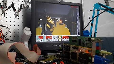 FastDOOM v0.5 DEV Live demo on a 486DX-33 + Oak OTI-077