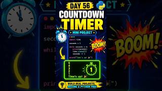 Python Countdown Timer in 30 Seconds ⏰ #pythonforbeginners #python #coding