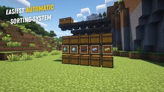 Minecraft EASY Automatic Sorting System Tutorial | Auto sorter