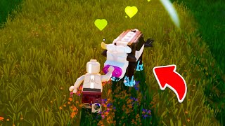 How To Tame animals in Lego Fortnite - New Lego Farm Update - Animal treat