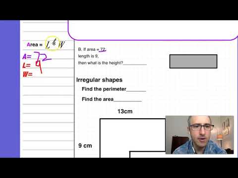 Unit 9 Notes Day 2 Area working backwards - YouTube