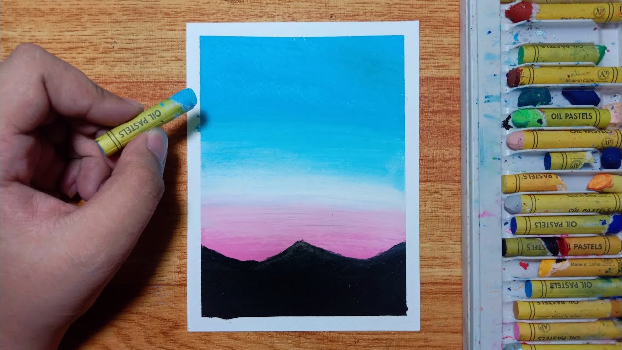 Easy and Simple Oil Pastel Drawing for Beginners  Step-by-step Tutorial