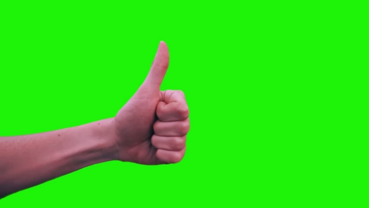 HAND SIGNS - THUMBS UP - Green Screen Footage Free