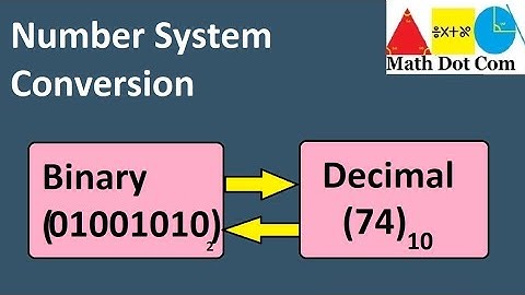 How to Convert Binary to Decimal and Decimal to Binary (Number system Conversion )| Math Dot Com