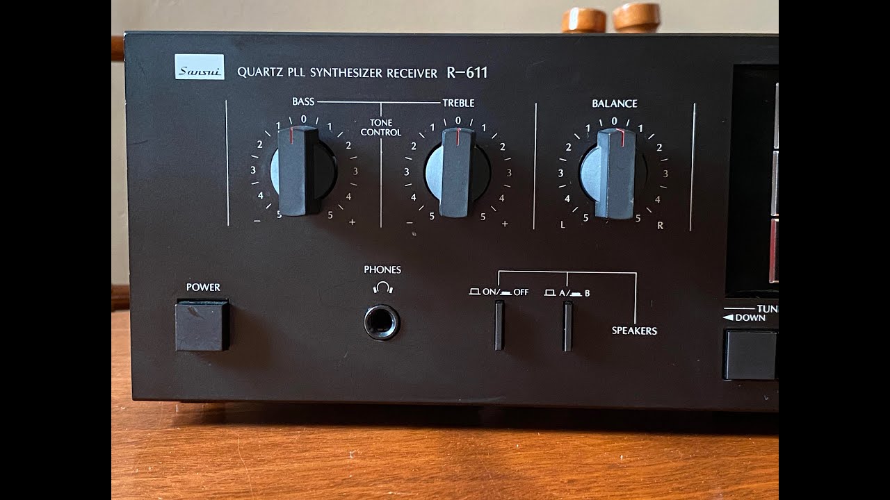 80's Sansui R-611 Stereo Receiver. Quartz PLL Synthesizer. Classic