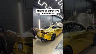 The Most Expensive Car Unwrap.. #carwrap #wrap #vinyl #unwrap #satisfying #asmr #shorts #trending