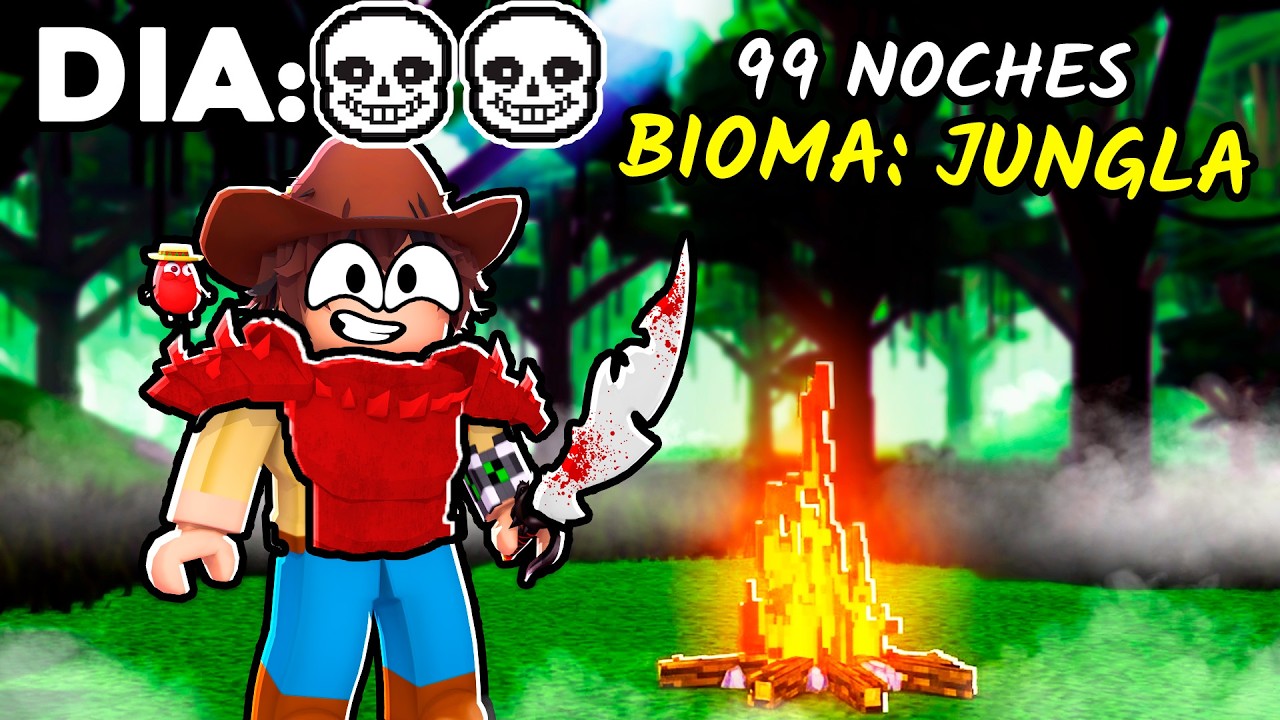 ¡SOBREVIVÍ 99 dias en el NUEVO BIOMA de JUNGLA! 💀🔥🐒 SILVIOGAMER en 99 Noches en el Bosque 🔴 DIRECTO