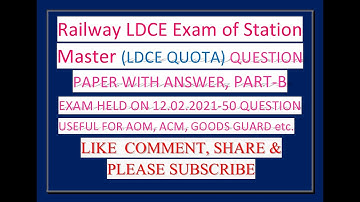 SM LDCE EXAM CHENNAI 12022021 PART B