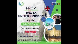 KSA to United Kingdom Cargo services affordable cargo services Free Pickup | City Link Cargo