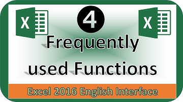 Frequently used functions in Microsoft Excel 2016, SUM, AVERAGE, MAX, MIN, COUNT,..
