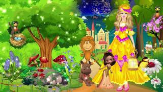 Футаж: Волшебный лес королевства Барби. Вариант 11