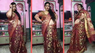 Aunty Vlog House Wife Liv Aunty Saree Cleaning Home Vlog Navel Aunty Vlog