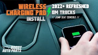 2022+ Wireless Phone Charging Install Refreshed Silverado & Sierra (Center Jump Seat Console)