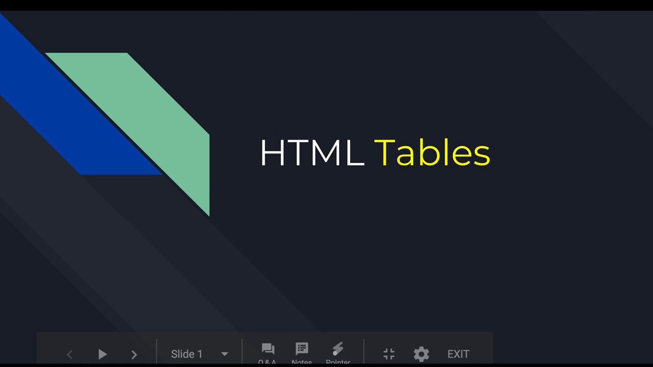 06 - Learn HTML/CSS -  HTML Tables