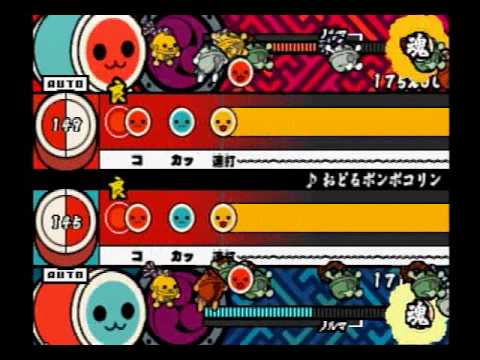 【太鼓の達人 CS2】おどるポンポコリン（おに・2人用譜面）【オート動画】
