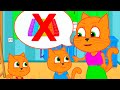 Cats Family in English - Prohibits POP IT Cartoon for Kids