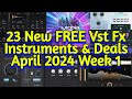 23 best new free vst plugins vst instruments sample packs  plugin deals  april 2024 week 1