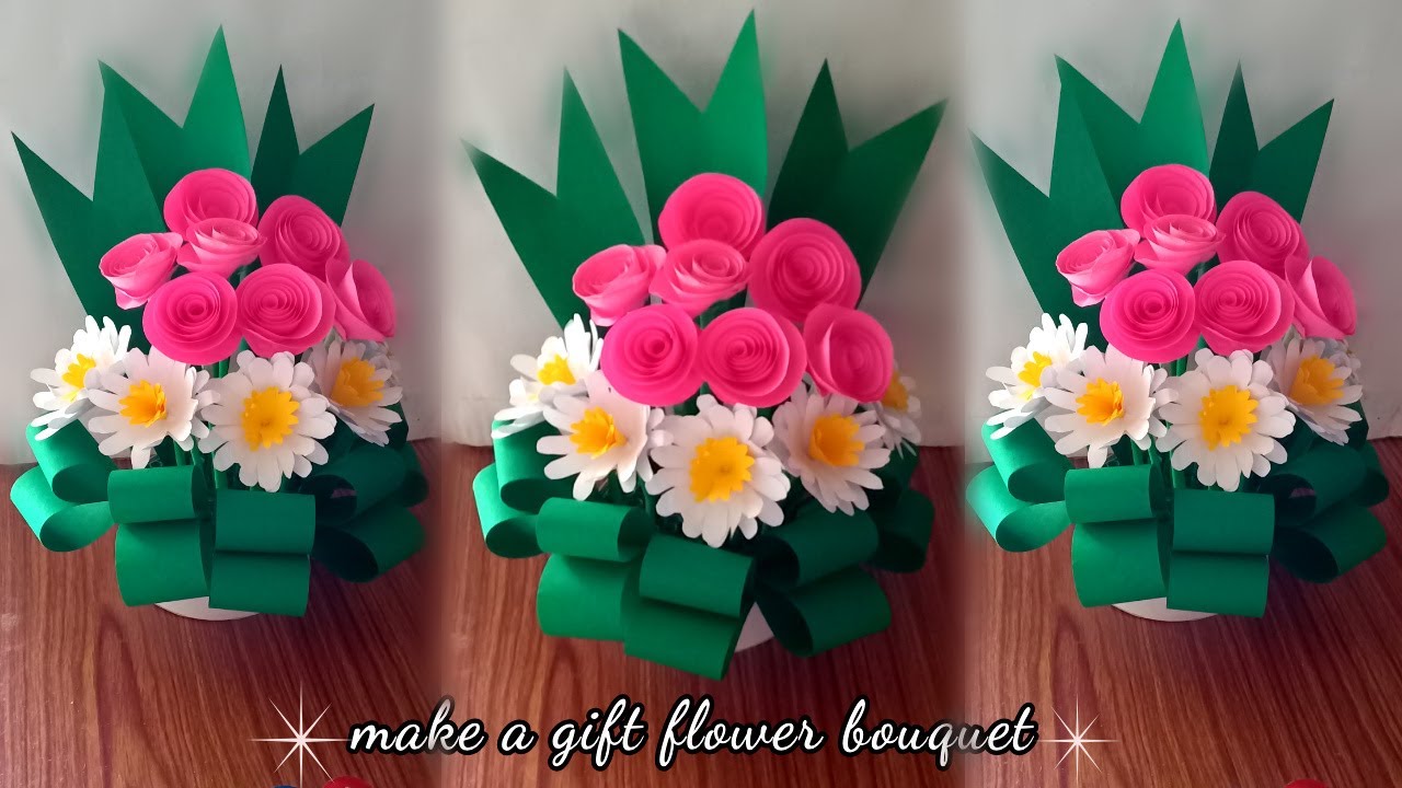 how to make artificial flowers at home with paper / diy home decoration  paper flower 