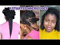 I DIY STARTER LOCS | Preparing my 4c Natural Hair for MICROLOCS | Loc Journey | Part 1