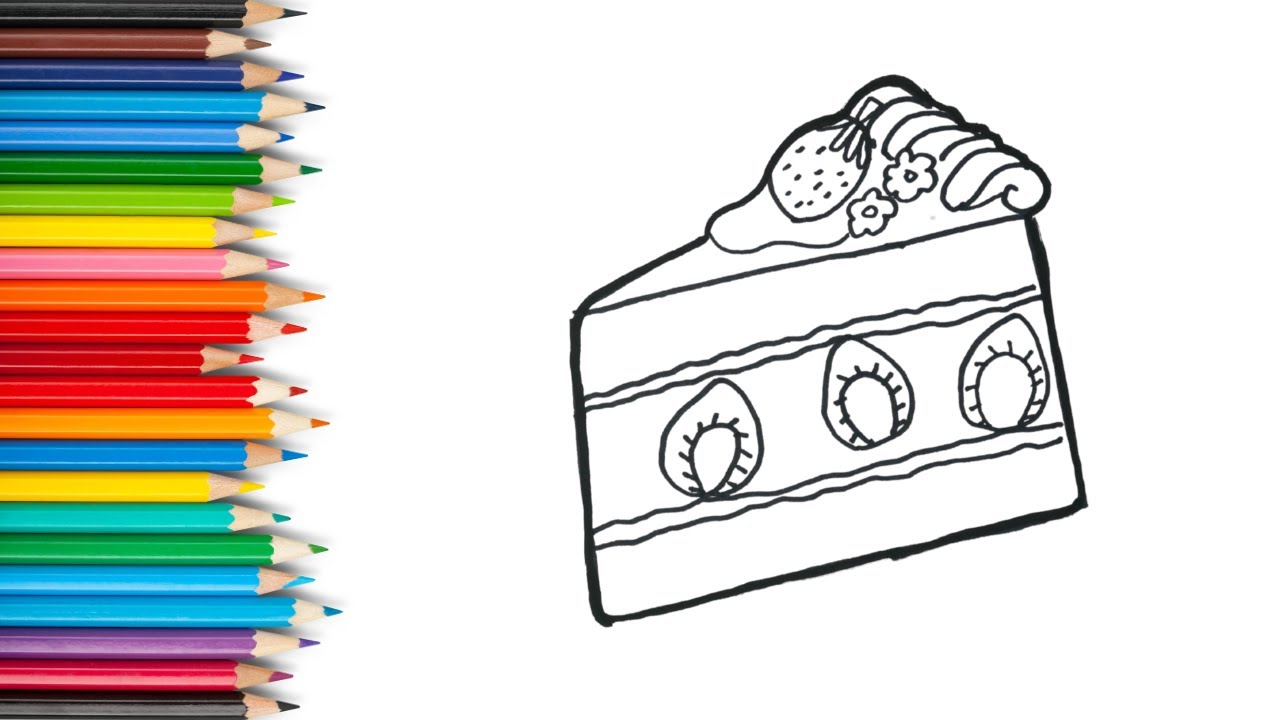 Draw Dih Learn how to draw Cake | Easy Drawing Cake For Kids | Easy Drawing ...