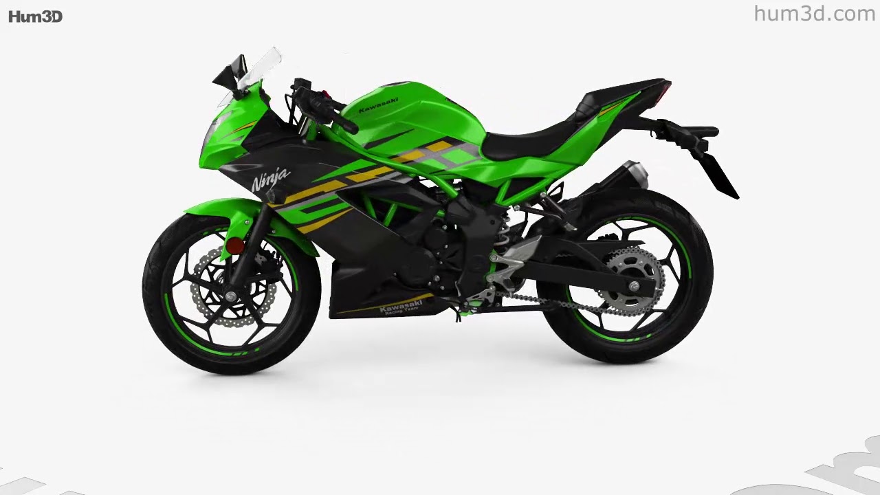 Kawasaki Ninja 125 2019 3D model by 3DModels.org - YouTube