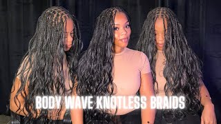 SMALL BOHO KNOTLESS USING BODY WAVE HAIR