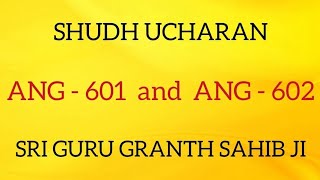 SHUDH UCHARAN ANG 601- 602 ll GURU GRANTH SAHIB JI II SARBAT DA BHALA II