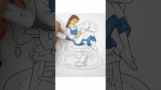 Disney Princess Belle Coloring Page 👑🖍️#shorts #princess #disney