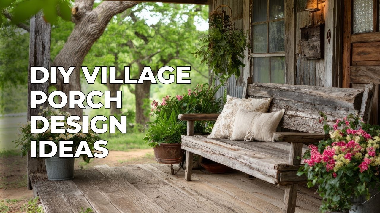 Дизайн крыльца перед домом в деревне с использованием самодельных элементов декора в деревенском ...