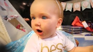ADLEYs 1st BiRTHDAY!!  Adley chooses her first Build A Bear and a fun family bday party with cake