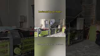 2026 latest horizontal baler for paper with tipping bucket feeding #baler #hydraulicpress