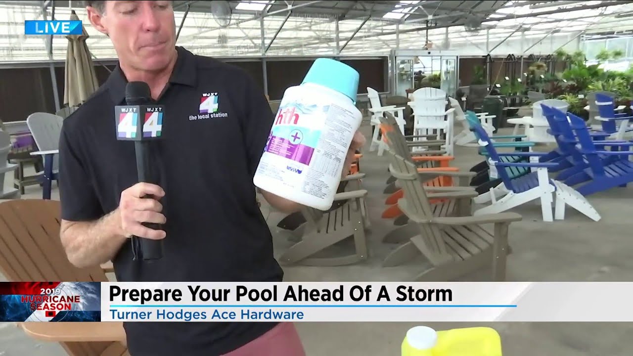 newspaper mockup Prepping your pool before a storm