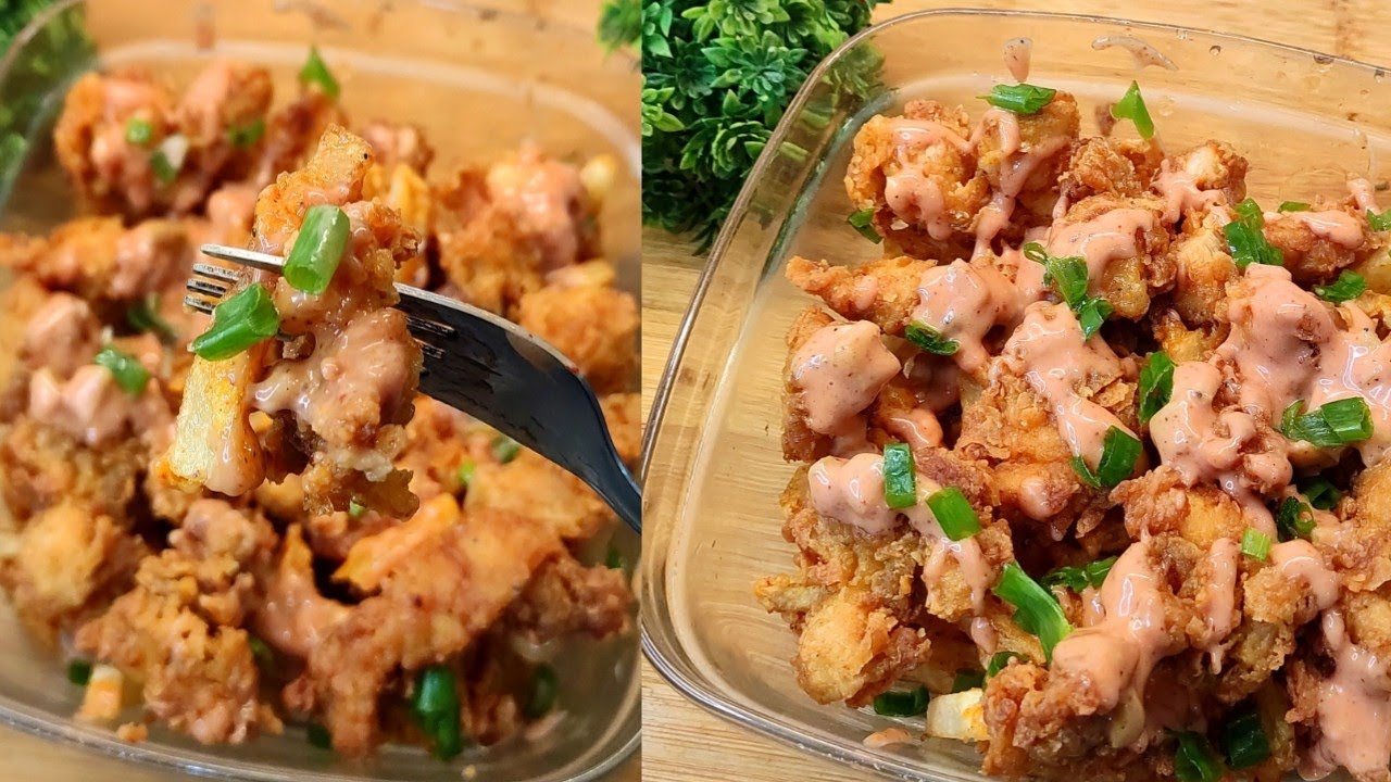 Рецепт хрустящей картошки фри с курицей | Как приготовить хрустящую картошку фри с курицей | Быст...