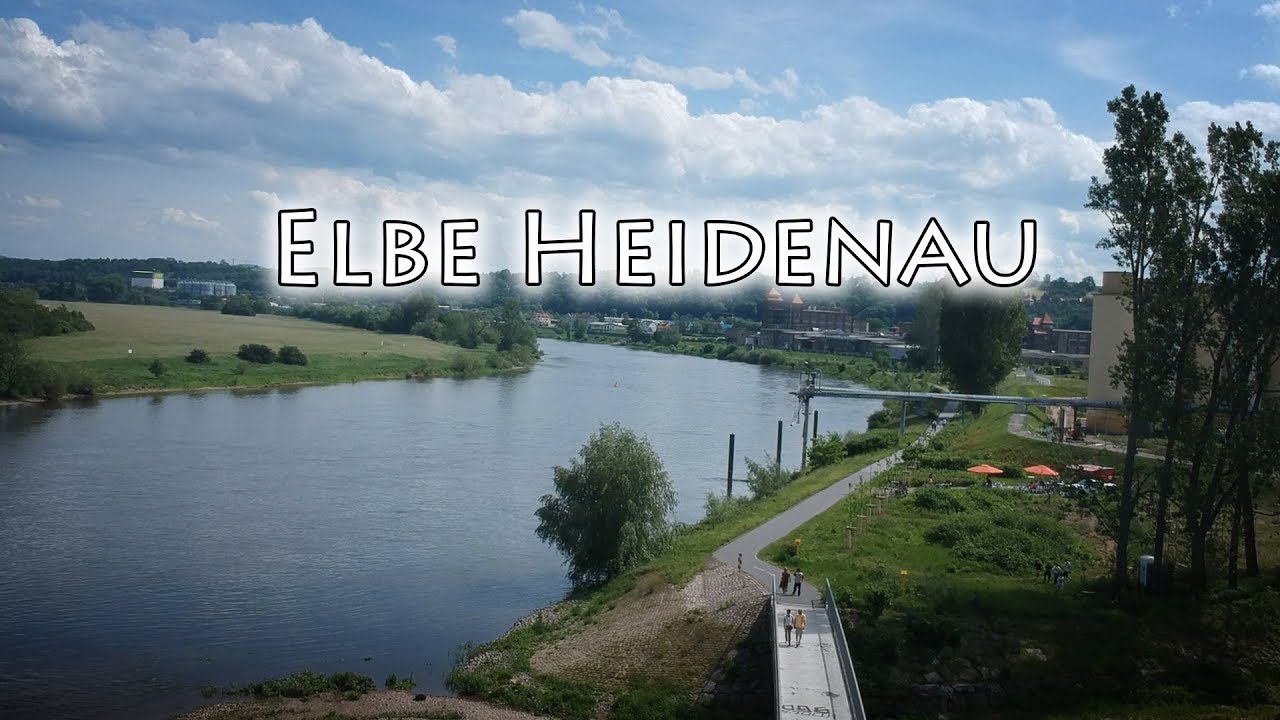 Drohnenflug Elbe Heidenau Sonntags-Flug bei schönen Wetter