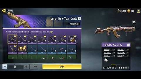 Opening 10 free Lunar New Year crates