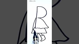 Trickart using letter R #shorts #foryou