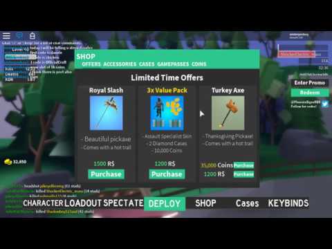 Strucid Codes And Buying Turkey Axe Youtube - roblox strucid alpha gameplay t shirt roblox free