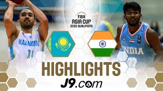 Kazakhstan 🇰🇿 get the job done at home vs. India 🇮🇳 | J9 Highlights | FIBA Asia Cup 2025 Qualifiers