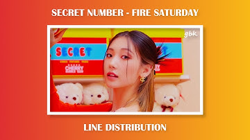 「 SECRET NUMBER (시크릿넘버) • Fire Saturday (불토) | Line Distribution 」