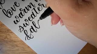 Tombow Fudenosuke||Calligraphy Brush Pen Practice||Fun+Simple Brush Pen Practice screenshot 4