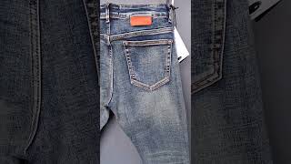 Celana panjang jeans stretch okl11 slim fit import full tag denim