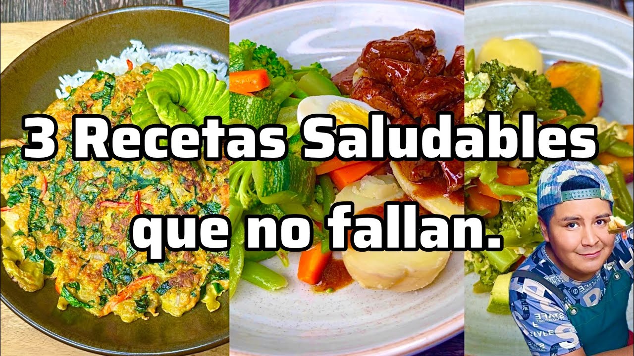 Hoy preparamos 3 deliciosas recetas saludables #Guisodeberengenas #tortilladeespinacas #carnealjugo