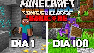 SOBREVIVI 100 DIAS em UMA CAVERNA no Minecraft 1.17 Hardcore  O FILME