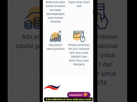 8 SBN Ritel di Tahun 2025, Dimulai dari ORI027
