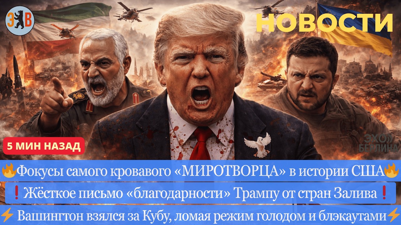 Новости ⚡️Война в Иране. Трамп сорвал разрядку с Ираном. Истинные цели США. Кошмарная ночь в Украины